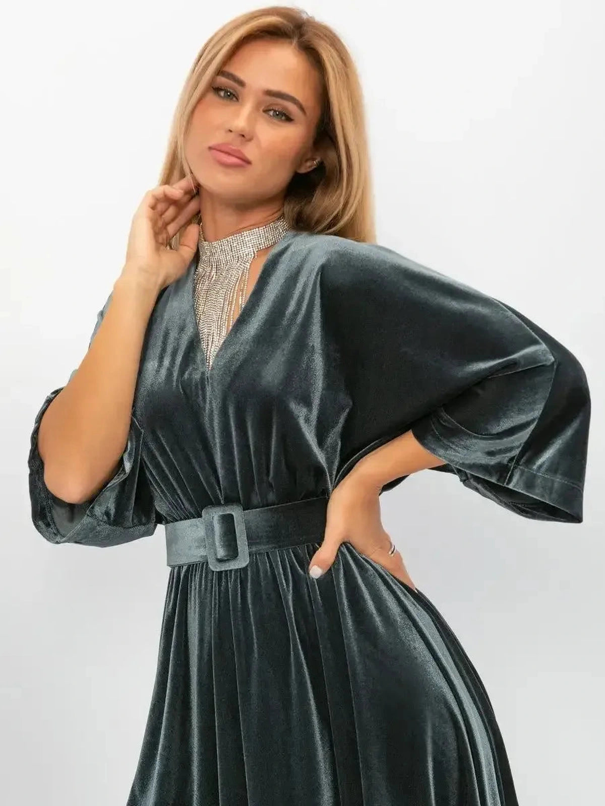 Graphite Midi Dress