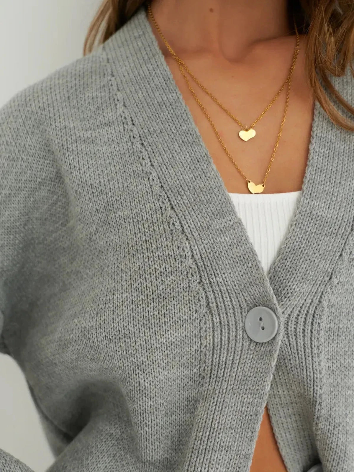 Slate Cardigan by Lauven: Cozy oversized knitwear with button closure, perfect for stylish layering.