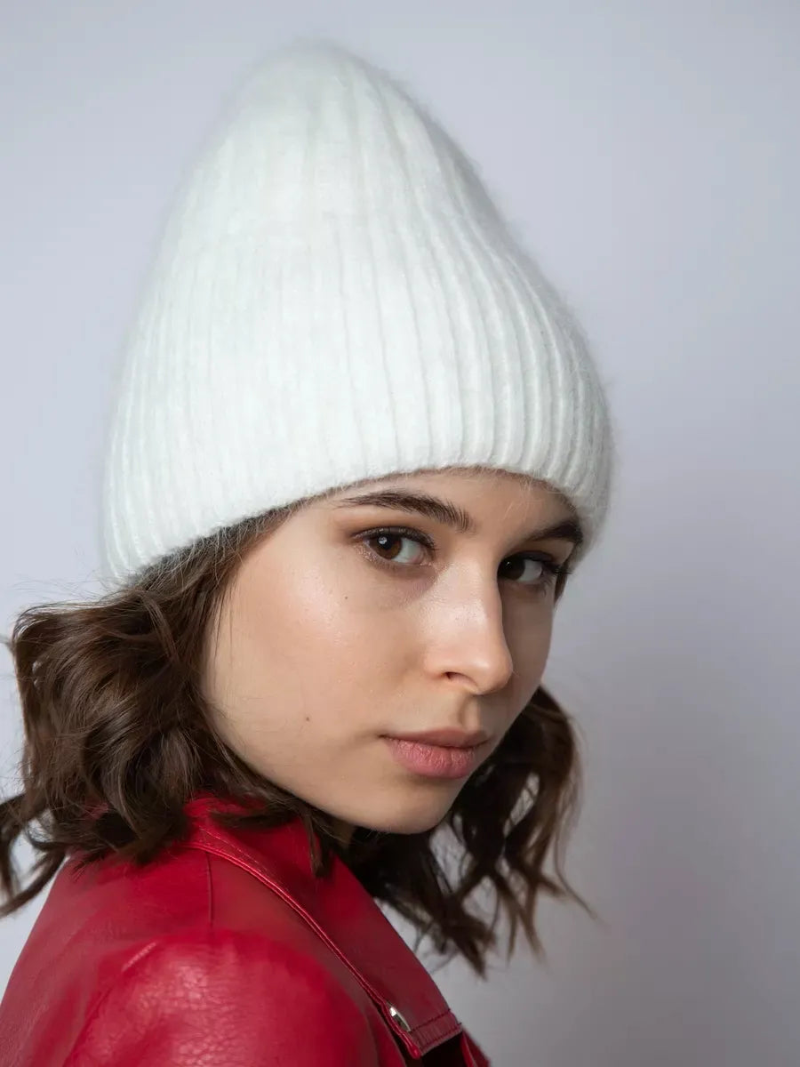 Snowfall Angora Beanie