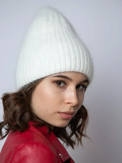 Snowfall Angora Beanie