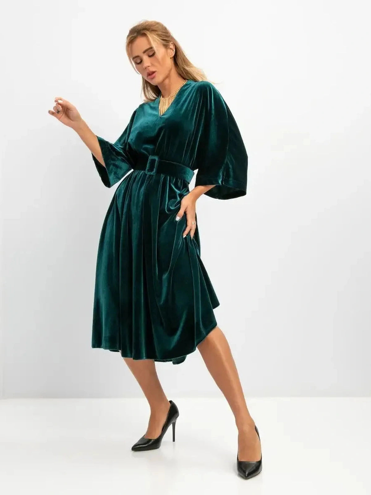 Emerald Midi Dress
