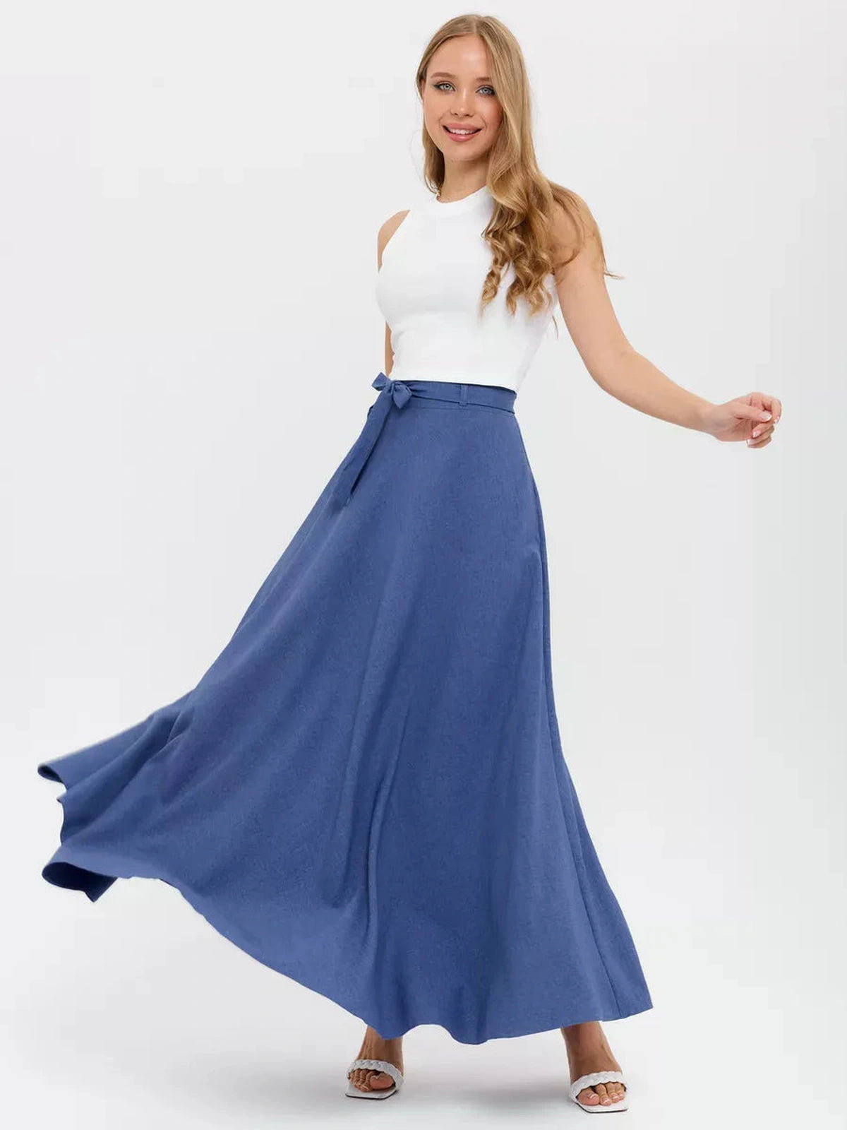 Indigo Maxi Skirt
