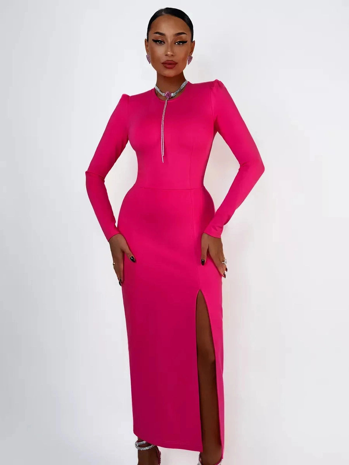 Fuchsia Midi Dress