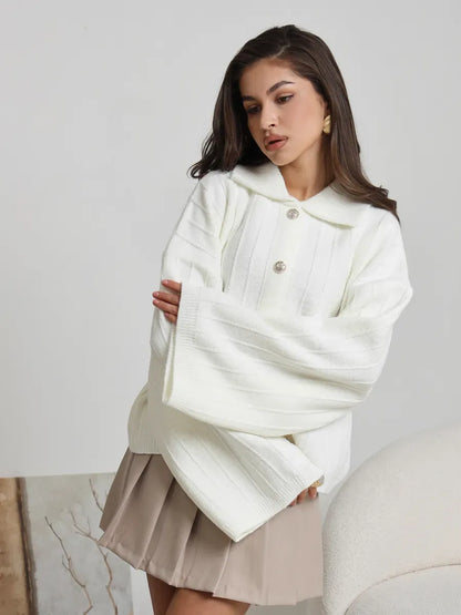 Eira Cardigan by Lauven featuring stylish oversized design and braided pattern, perfect for spring fashion.