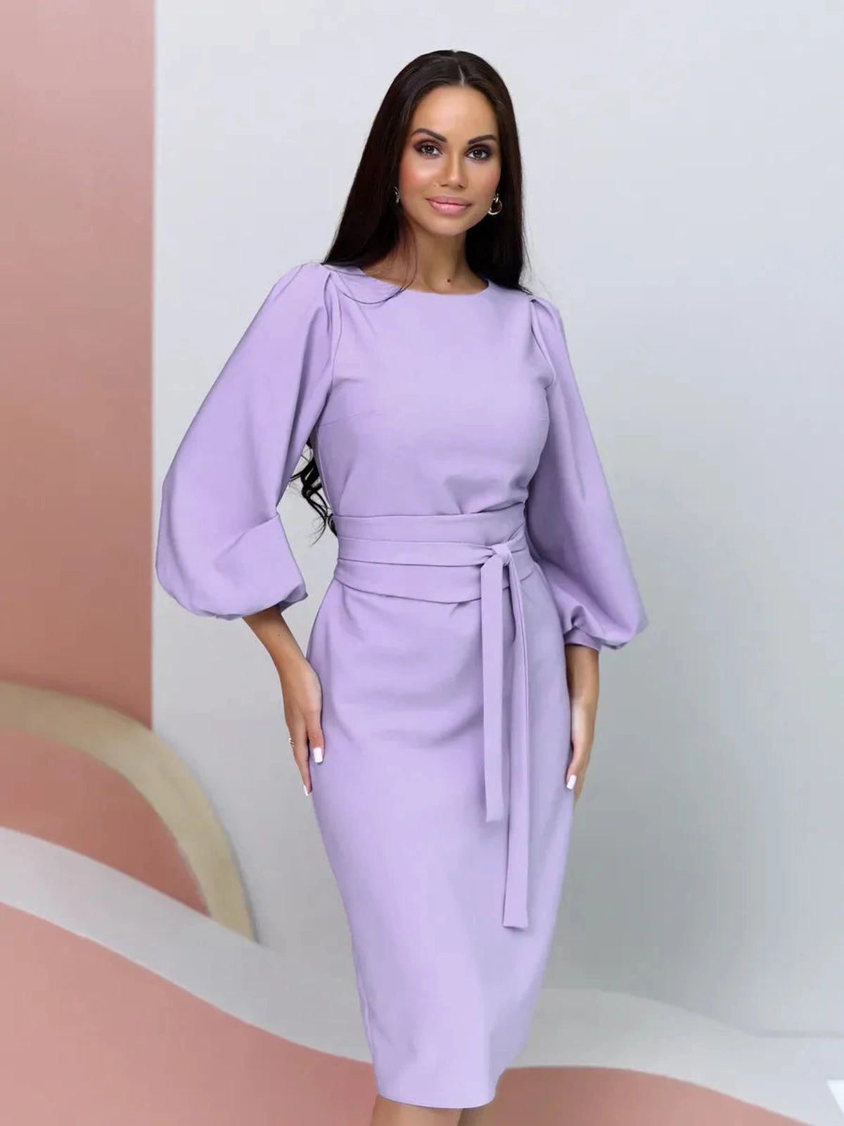 Lilac Midi Dress