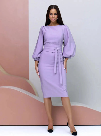 Lilac Midi Dress