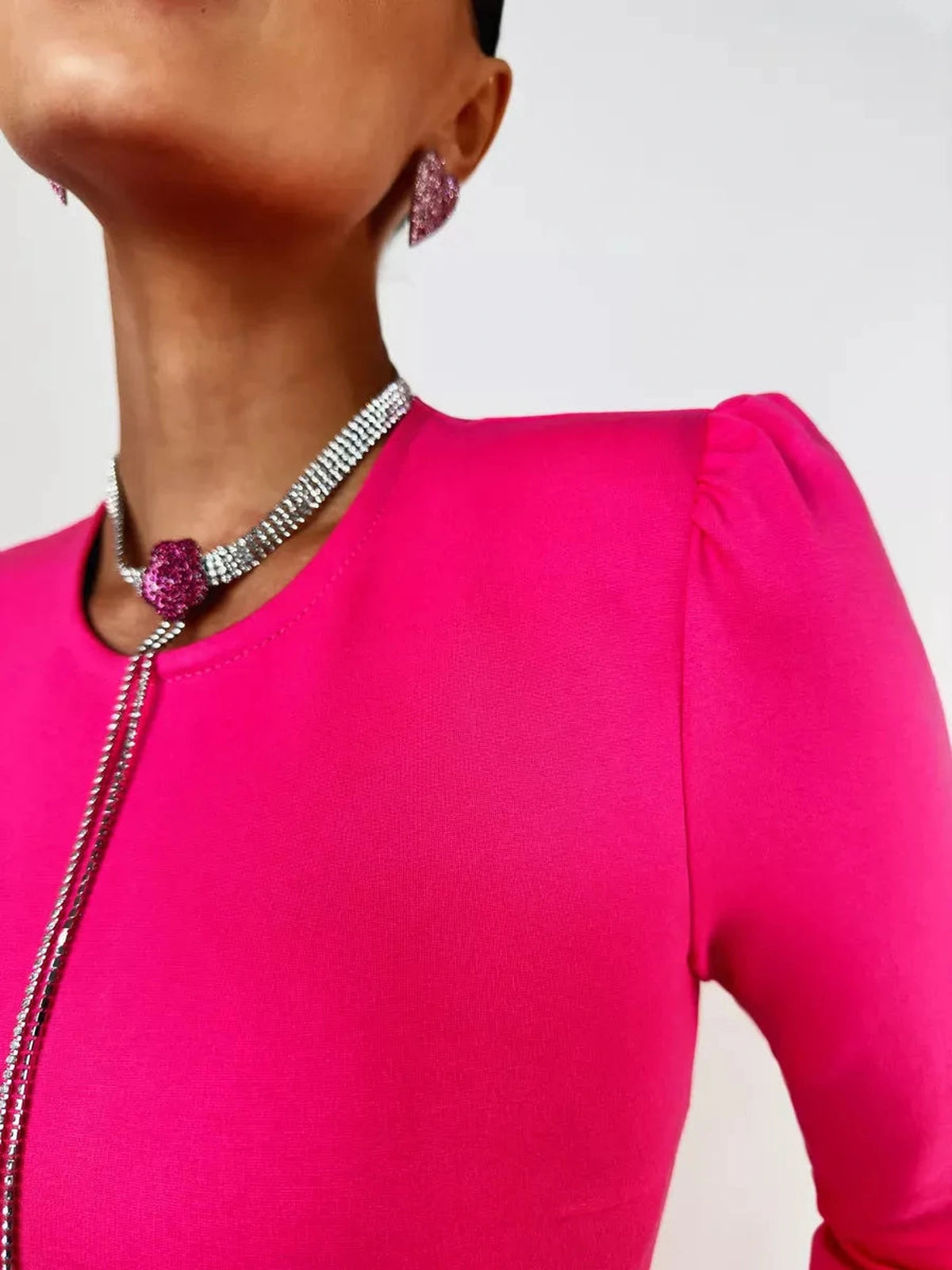 Fuchsia Midi Dress