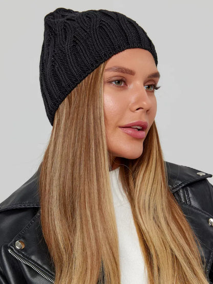 Onyx Lurex Knit Hat