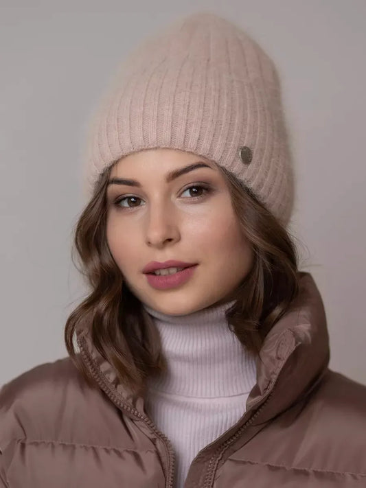 Cocoa Angora Beanie