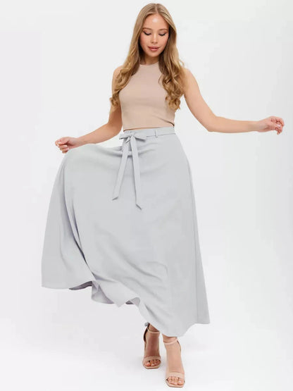 Silver Mist Maxi Skirt