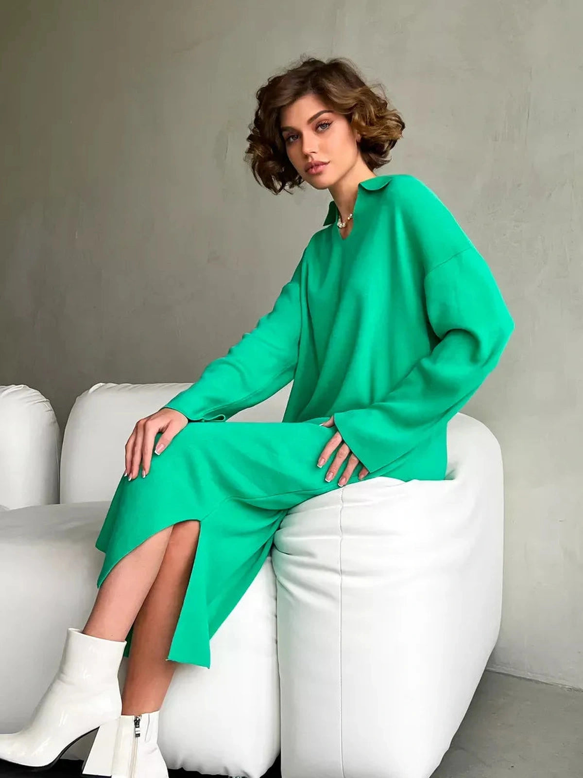 Viridian Midi Dress