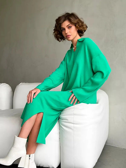 Viridian Midi Dress