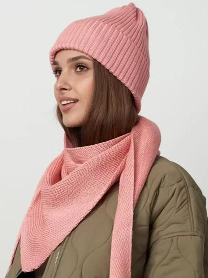Peach Blossom Beanie & Scarf Set