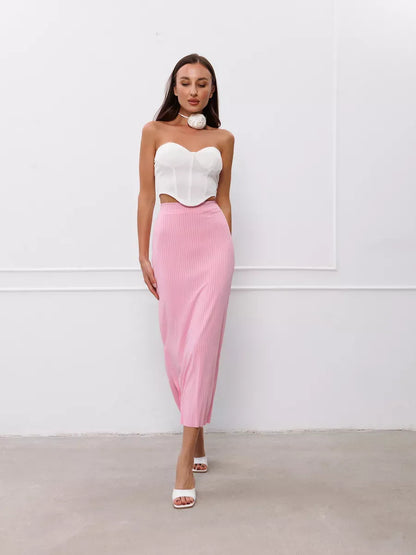 Rosette Midi Skirt
