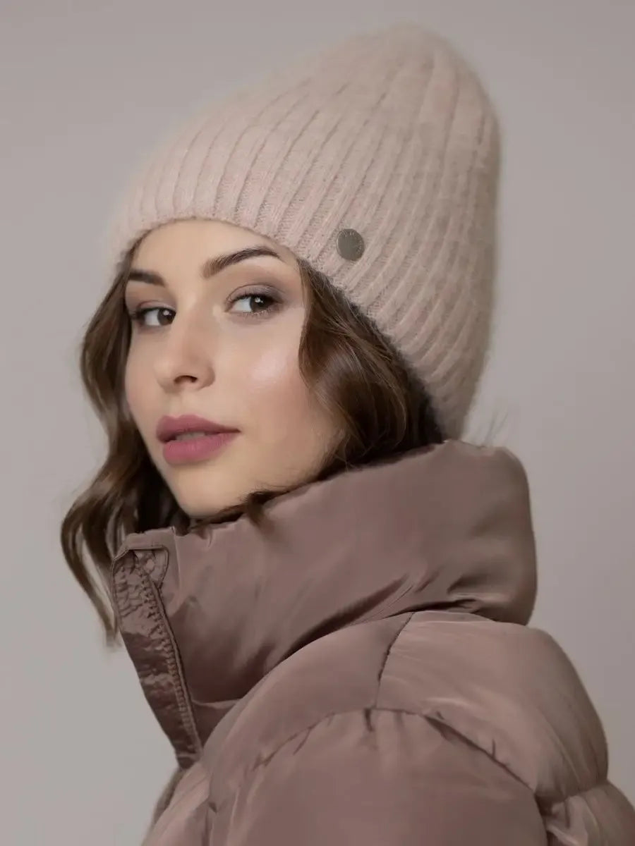 Cocoa Angora Beanie