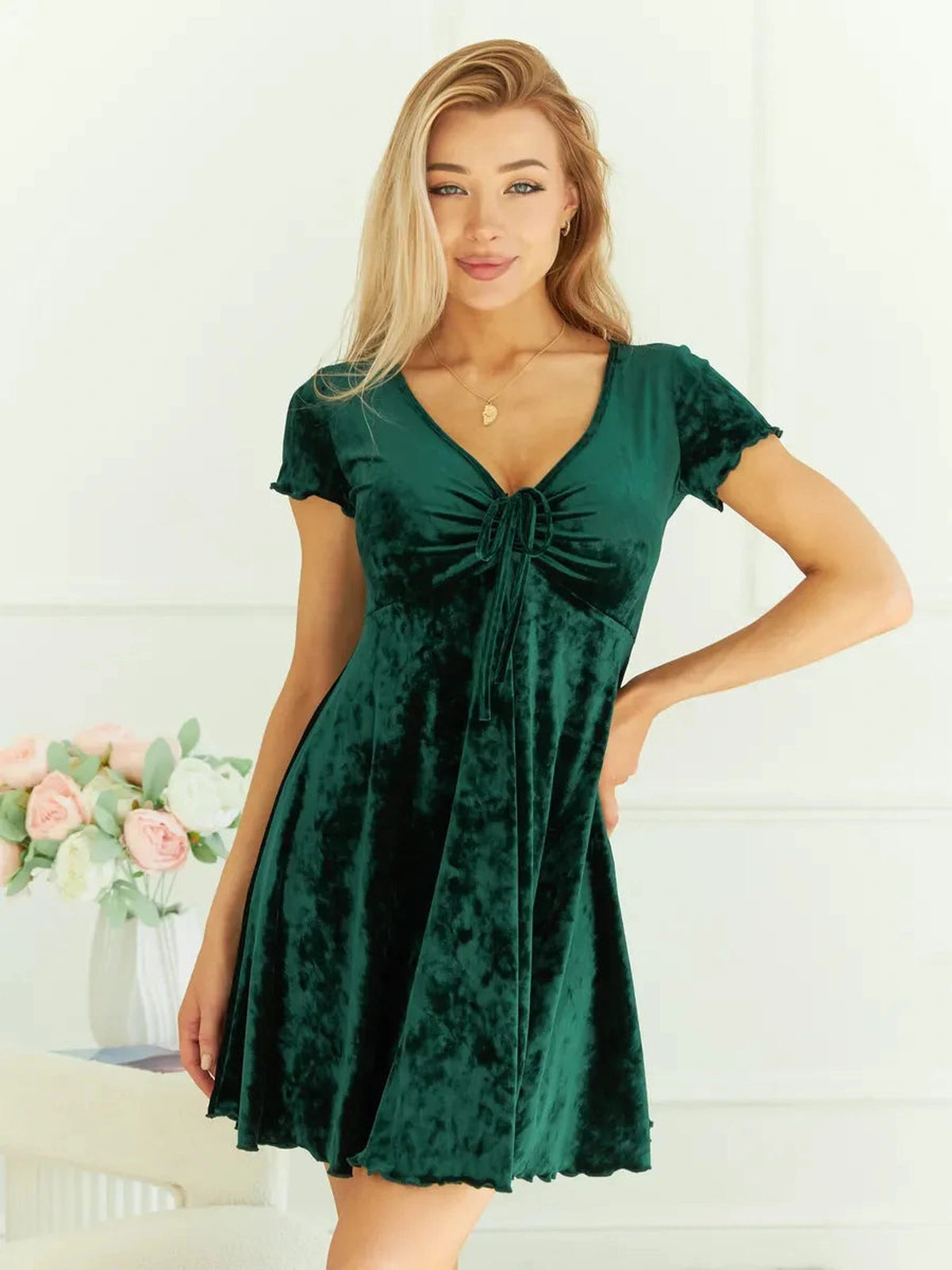 Emerald Mini Dress