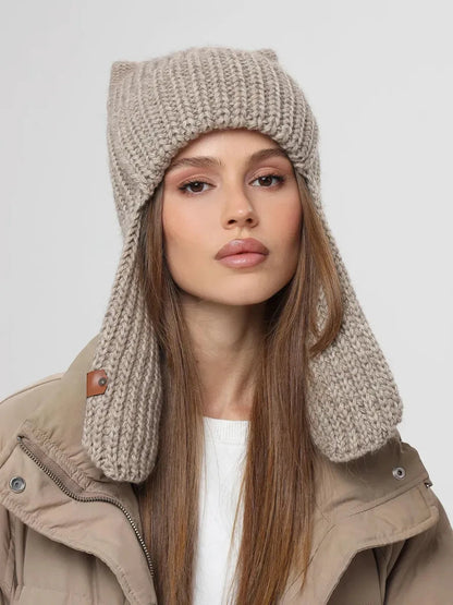 Taupe Knitted Hat