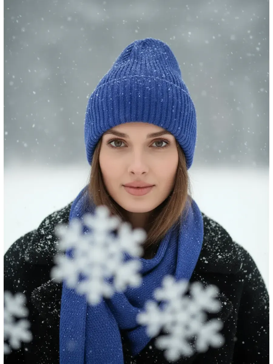 Violet Beanie & Scarf Set