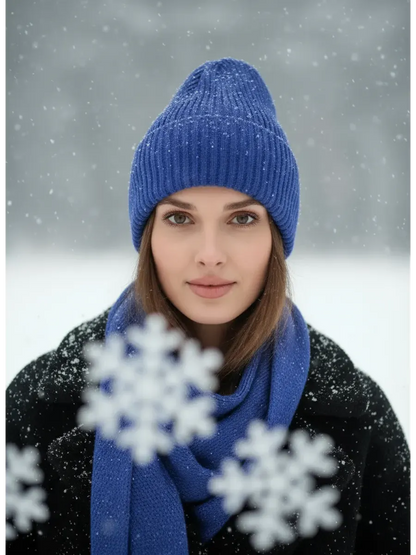 Violet Beanie & Scarf Set
