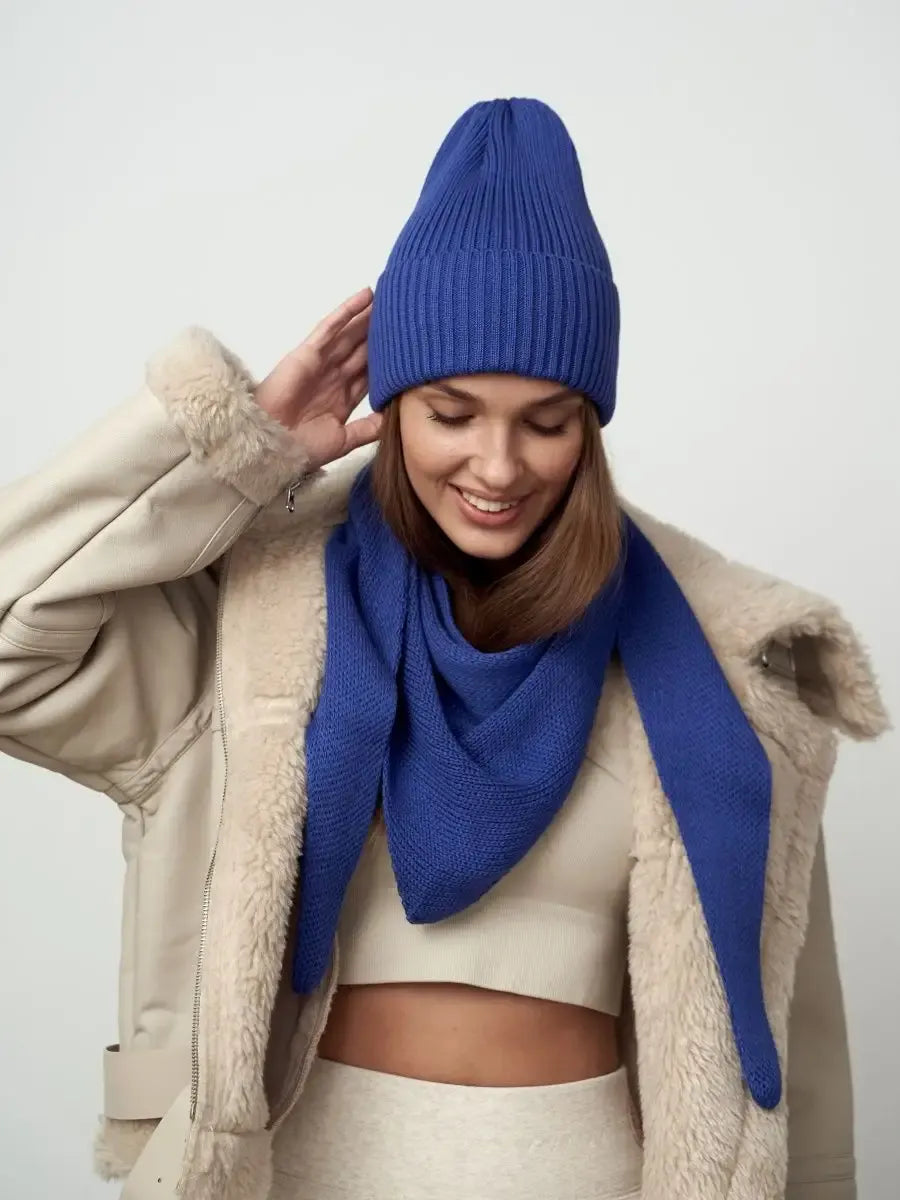 Violet Beanie & Scarf Set