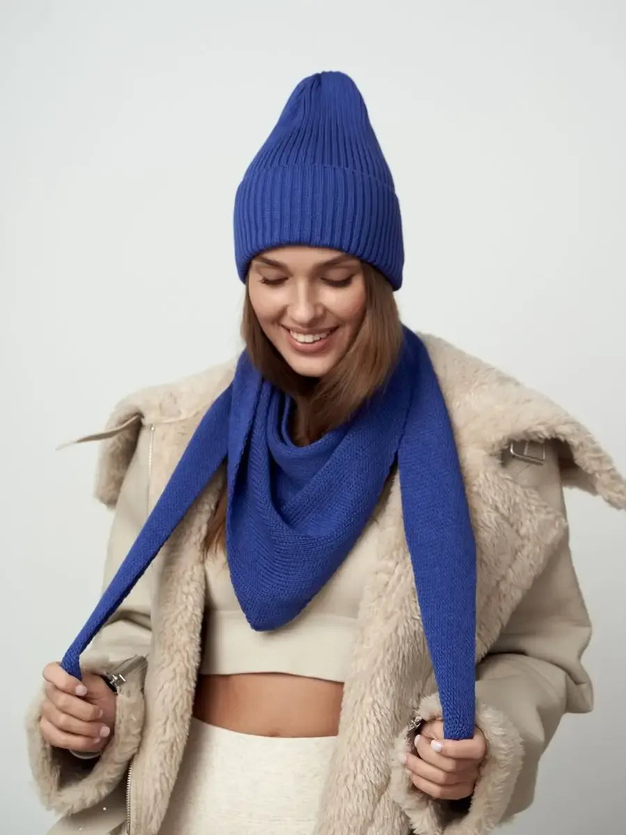 Violet Beanie & Scarf Set