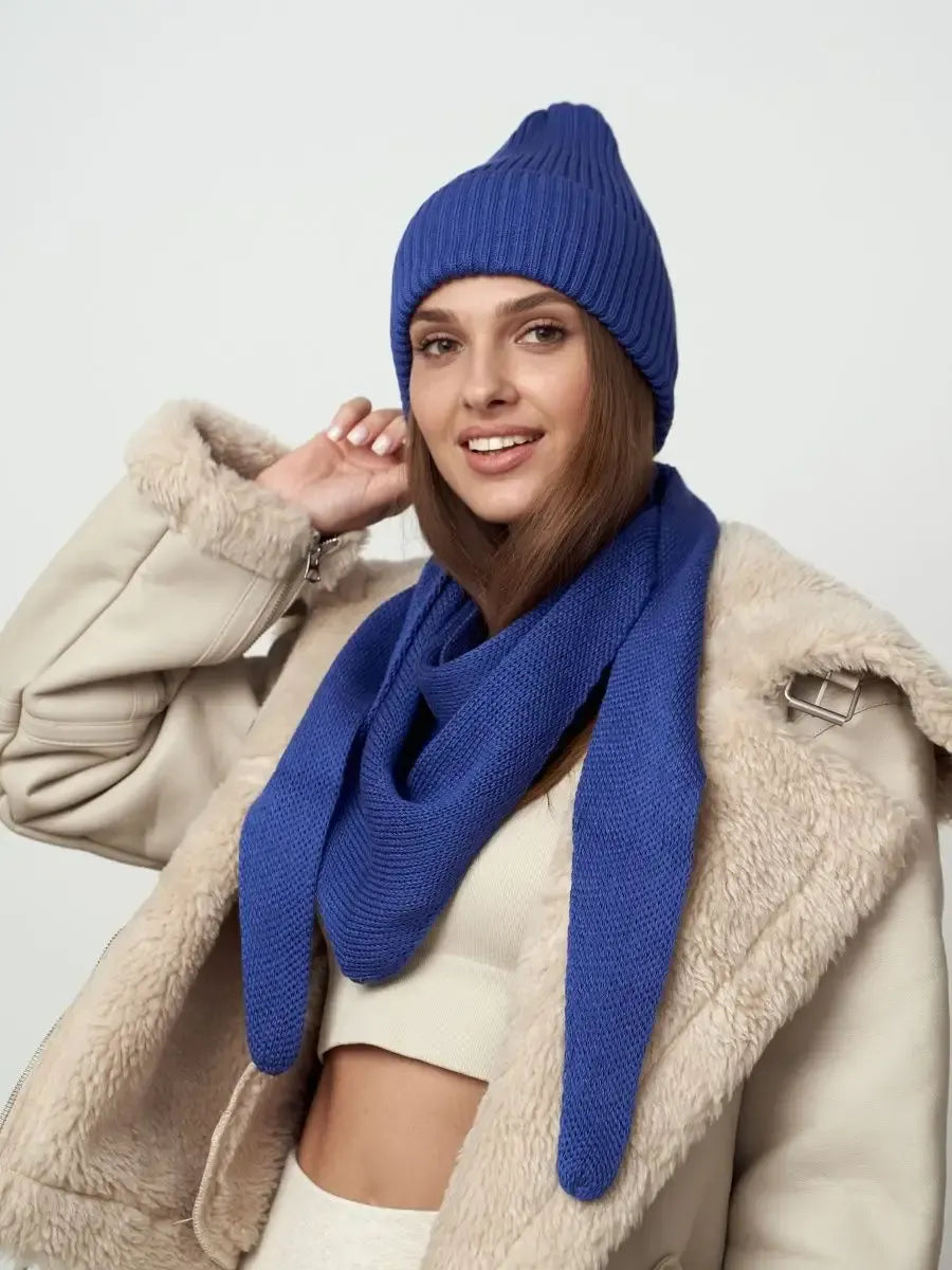 Violet Beanie & Scarf Set