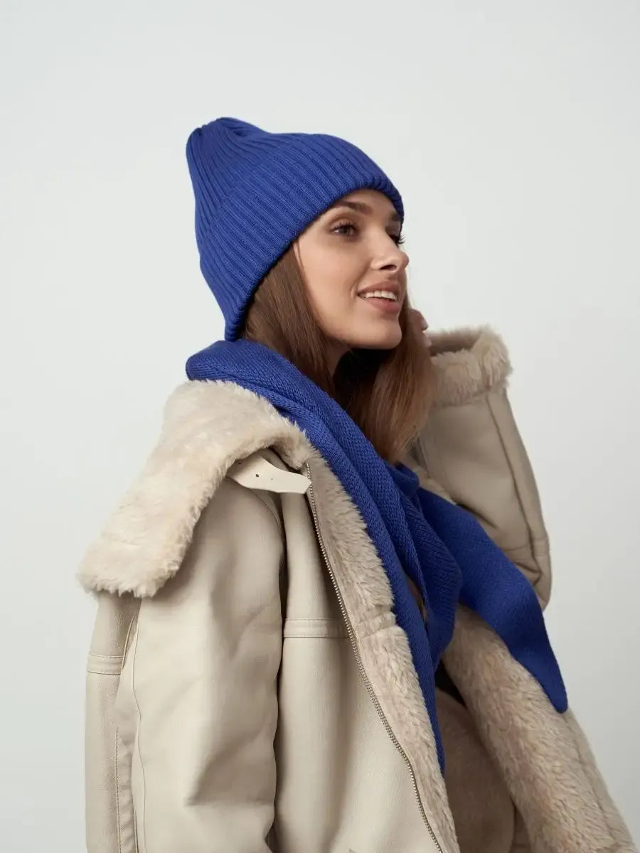 Violet Beanie & Scarf Set