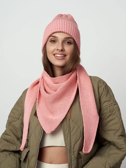 Peach Blossom Beanie & Scarf Set