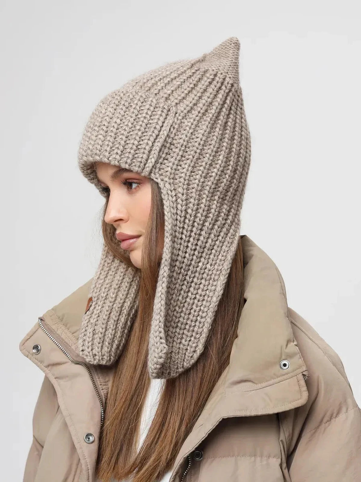 Taupe Knitted Hat