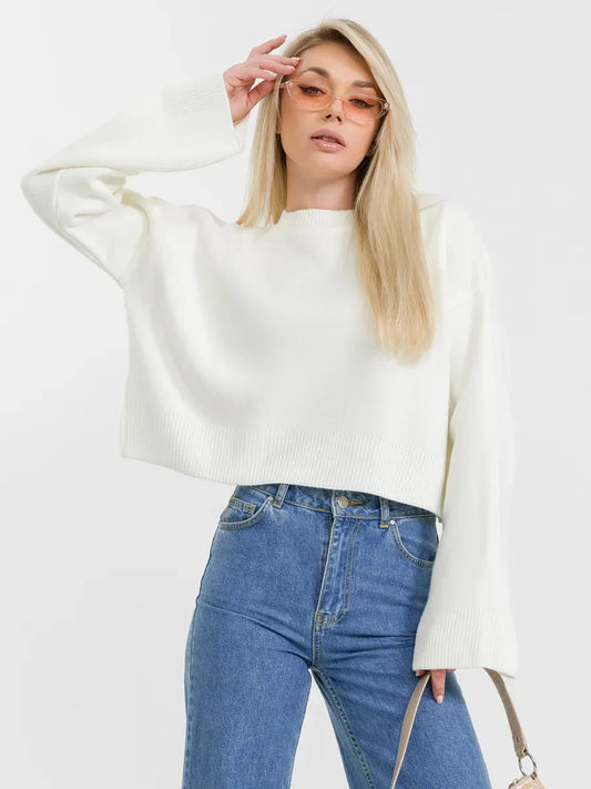 Luna Sweater by Lauven - Ivory Knitwear designed for comfort and elegance in casual and elevated outfits.