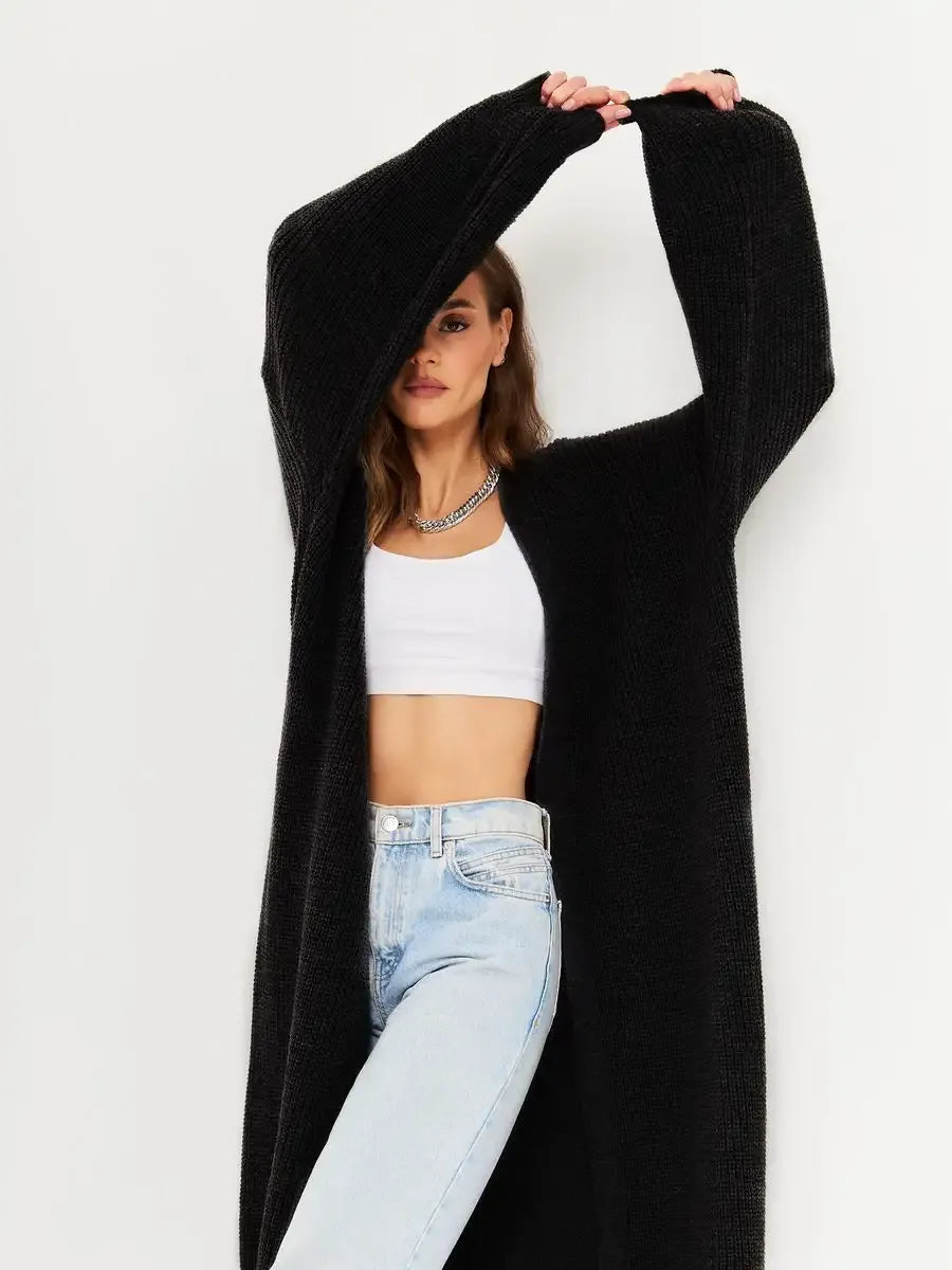 Onyx Cardigan by Lauven – Oversized chunky knitwear for women, designed for warmth and style.