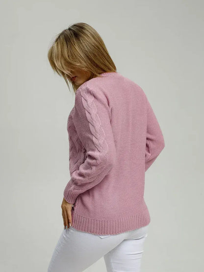 Lyra Sweater from Lauven - Soft lilac knitwear with breathable comfort, perfect for stylish layering.